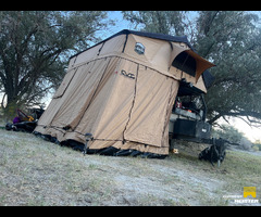 1999 purpose built GMC suburban with M105 custom camp trailer and roof top tent