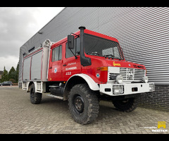 Mercedes-Benz Unimog U1300L Doka Fire Department in top condition including Dutch license plate