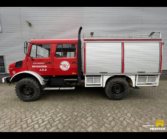 Mercedes-Benz Unimog U1300L Doka Fire Department in top condition including Dutch license plate