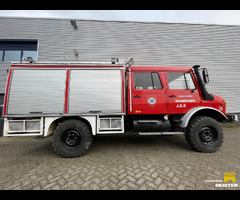 Mercedes-Benz Unimog U1300L Doka Fire Department in top condition including Dutch license plate