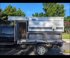 2005 Chevy Silverado 2500HD + FWC Hawk Slide-In on flatbed with MASSIVE exterior storage - 7