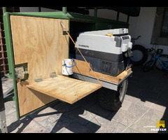 Offroad camping trailer with rooftop tent