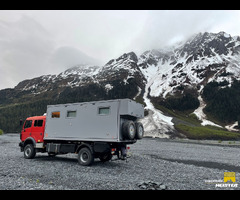 Mercedes SK Doka Oldtimer (6 Luftsitze) mit Bliss Mobil 20 Fuß Aufbau Quad Garage